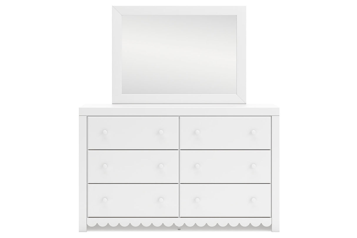 Mollviney White Dresser and Mirror -  Ashley - Luna Furniture