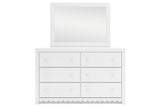 Mollviney White Dresser and Mirror -  Ashley - Luna Furniture