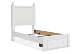 Mollviney White Twin Panel Storage Bed from Ashley - Luna Furniture