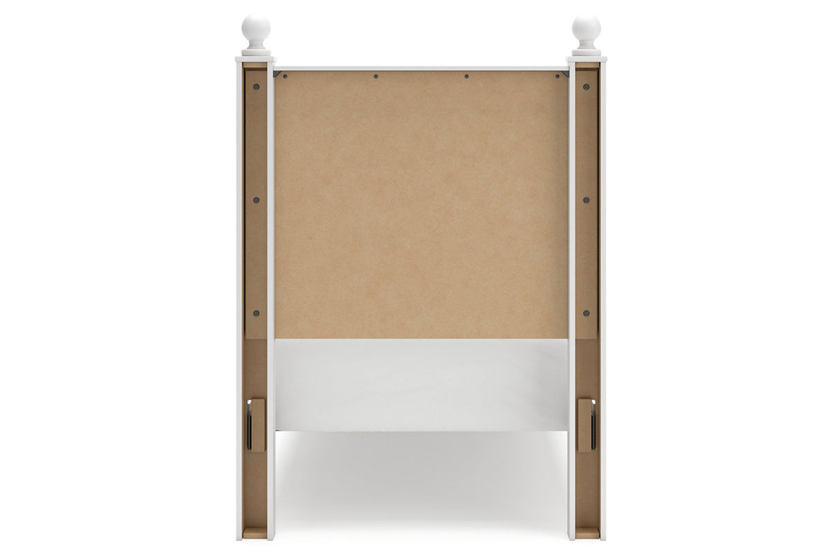 Mollviney White Twin Panel Storage Bed from Ashley - Luna Furniture