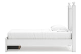 Mollviney White Twin Panel Storage Bed from Ashley - Luna Furniture