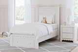 Mollviney White Twin Panel Storage Bed from Ashley - Luna Furniture