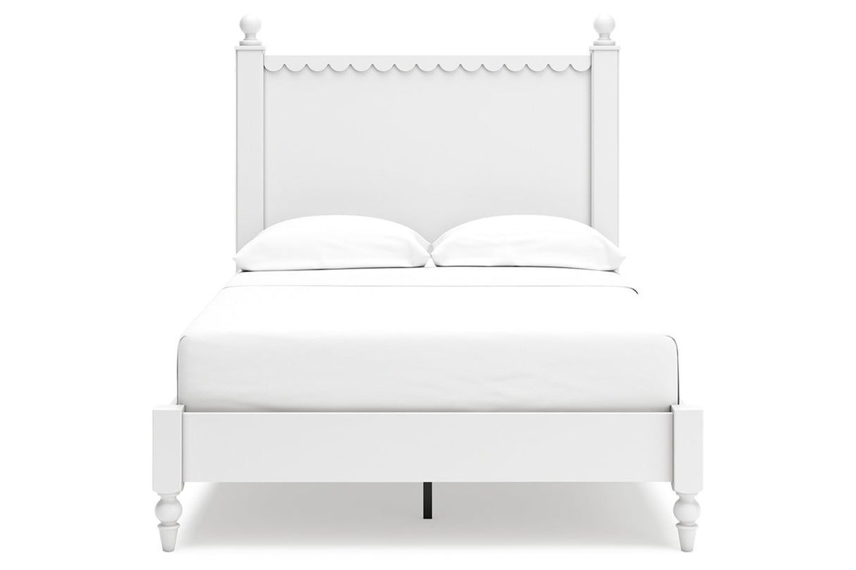 Mollviney White Full Panel Bed -  Ashley - Luna Furniture