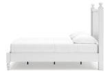 Mollviney White Full Panel Bed -  Ashley - Luna Furniture