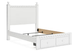 Mollviney White Full Panel Storage Bed -  Ashley - Luna Furniture