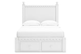 Mollviney White Full Panel Storage Bed -  Ashley - Luna Furniture