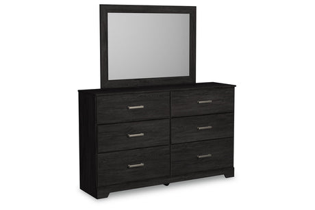 Belachime Charcoal Dresser and Mirror -  Ashley - Luna Furniture