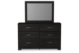 Belachime Charcoal Dresser and Mirror -  Ashley - Luna Furniture