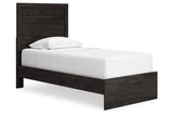 Belachime Charcoal Twin Panel Bed -  Ashley - Luna Furniture