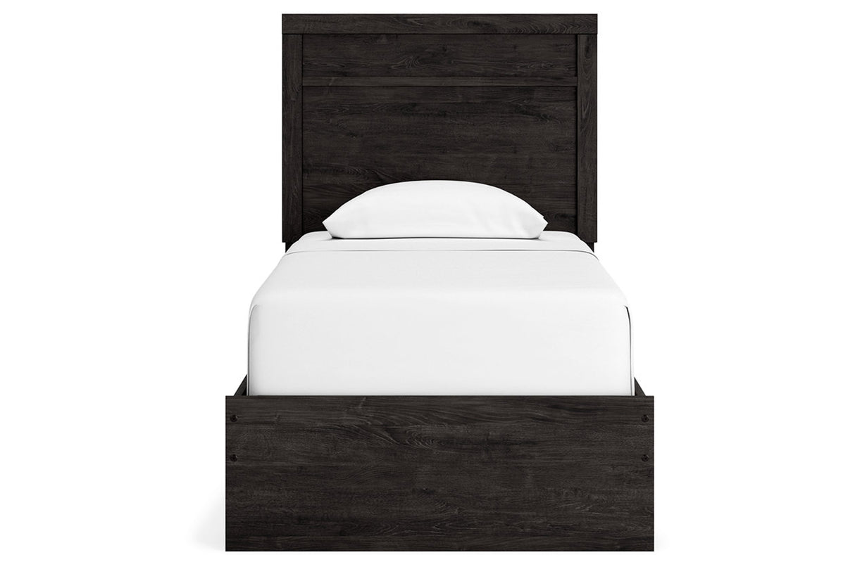 Belachime Charcoal Twin Panel Bed -  Ashley - Luna Furniture