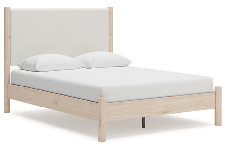 Cadmori Two-tone Queen Upholstered Platform Bed -  Ashley - Luna Furniture