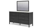 Cadmori Black/White Dresser and Mirror -  Ashley - Luna Furniture