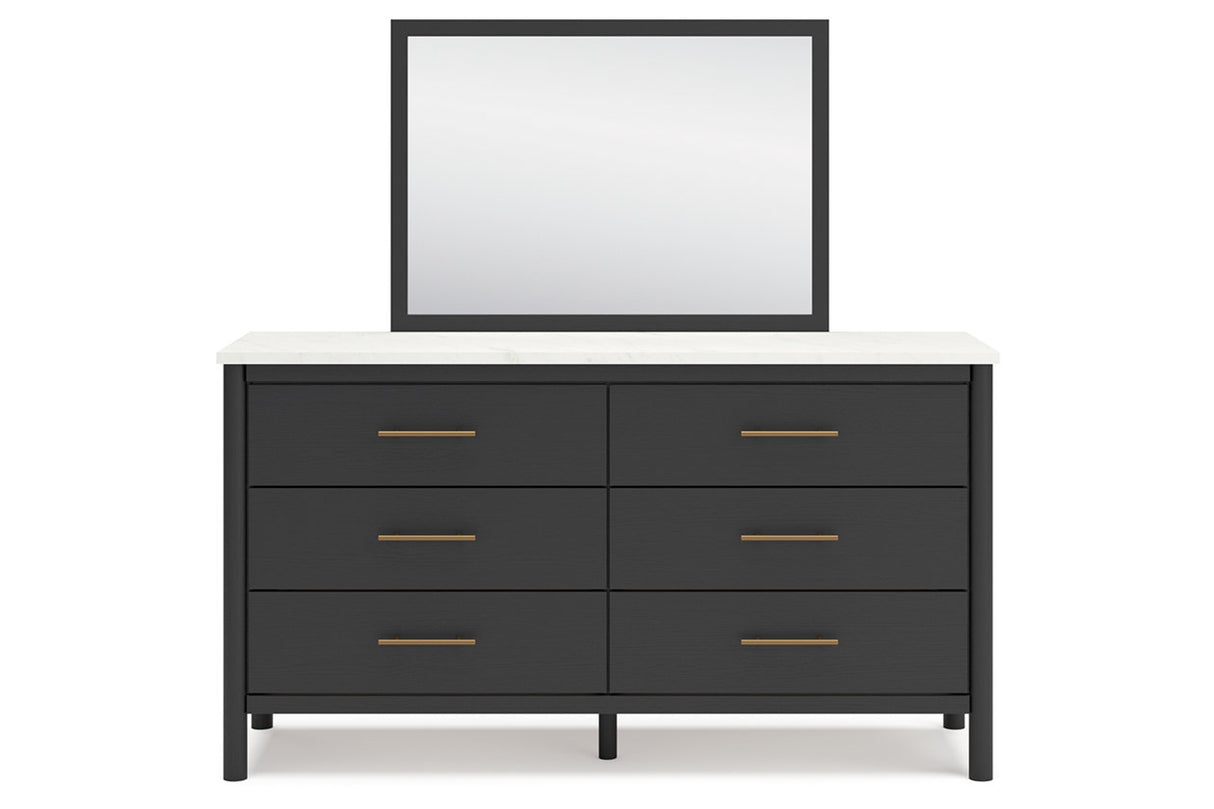 Cadmori Black/White Dresser and Mirror -  Ashley - Luna Furniture