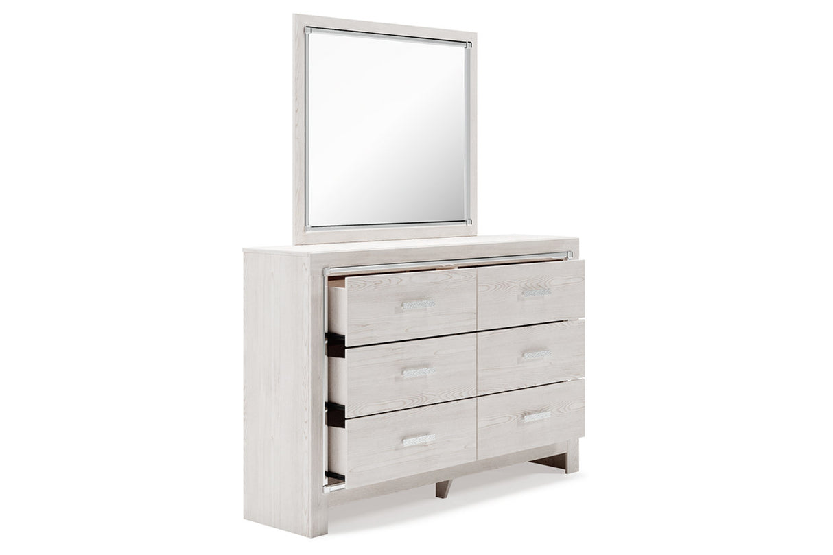 Altyra White Dresser and Mirror -  Ashley - Luna Furniture