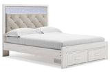 Altyra White Queen Upholstered Storage Bed -  Ashley - Luna Furniture