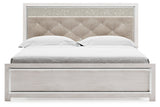 Altyra White King Platform Bed -  Ashley - Luna Furniture