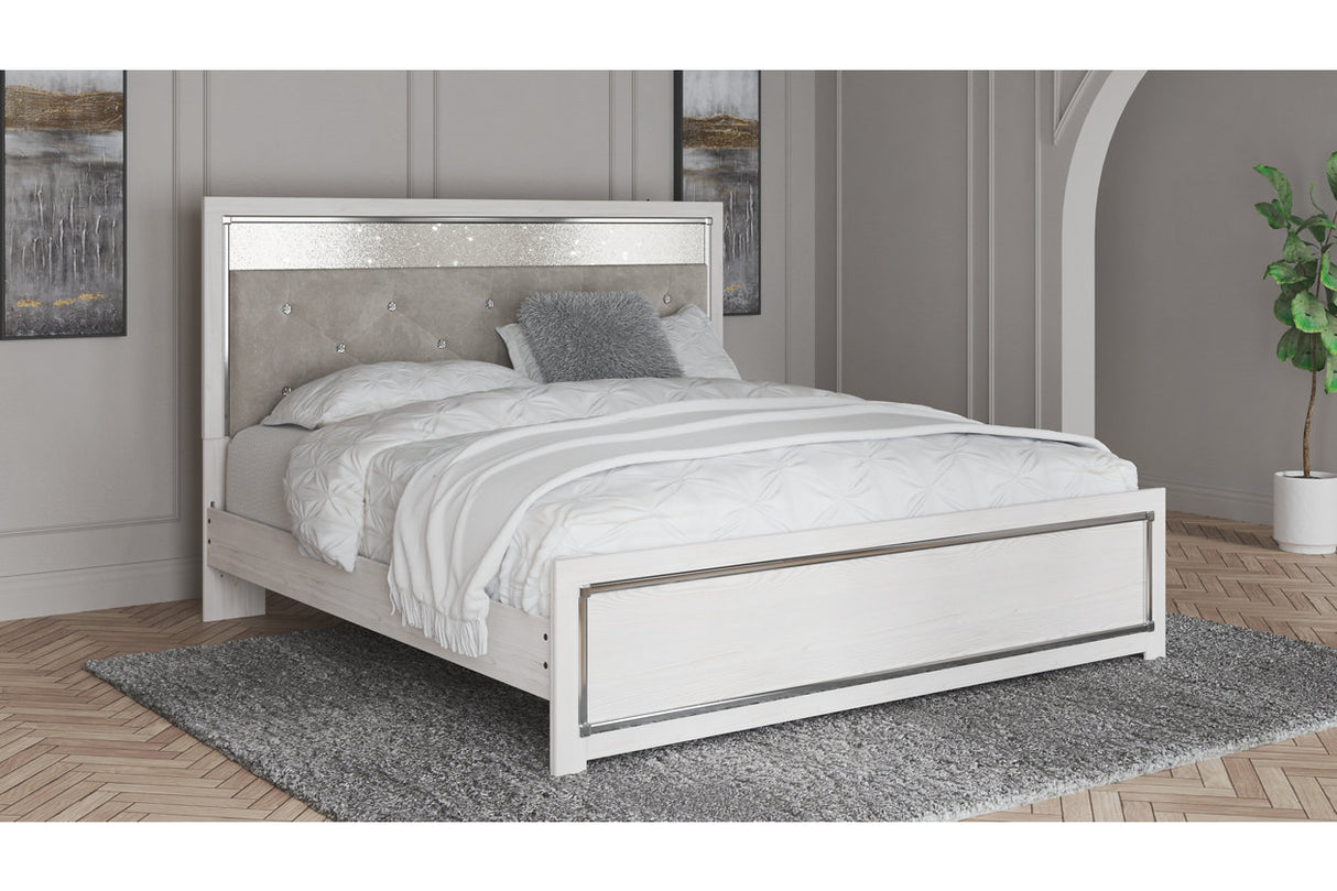 Altyra White King Platform Bed -  Ashley - Luna Furniture