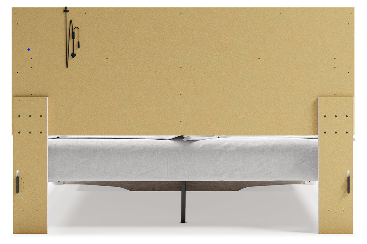 Altyra White King Upholstered Storage Bed -  Ashley - Luna Furniture