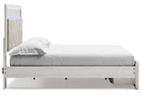 Altyra White King Upholstered Storage Bed -  Ashley - Luna Furniture