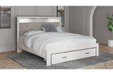 Altyra White King Upholstered Storage Bed -  Ashley - Luna Furniture