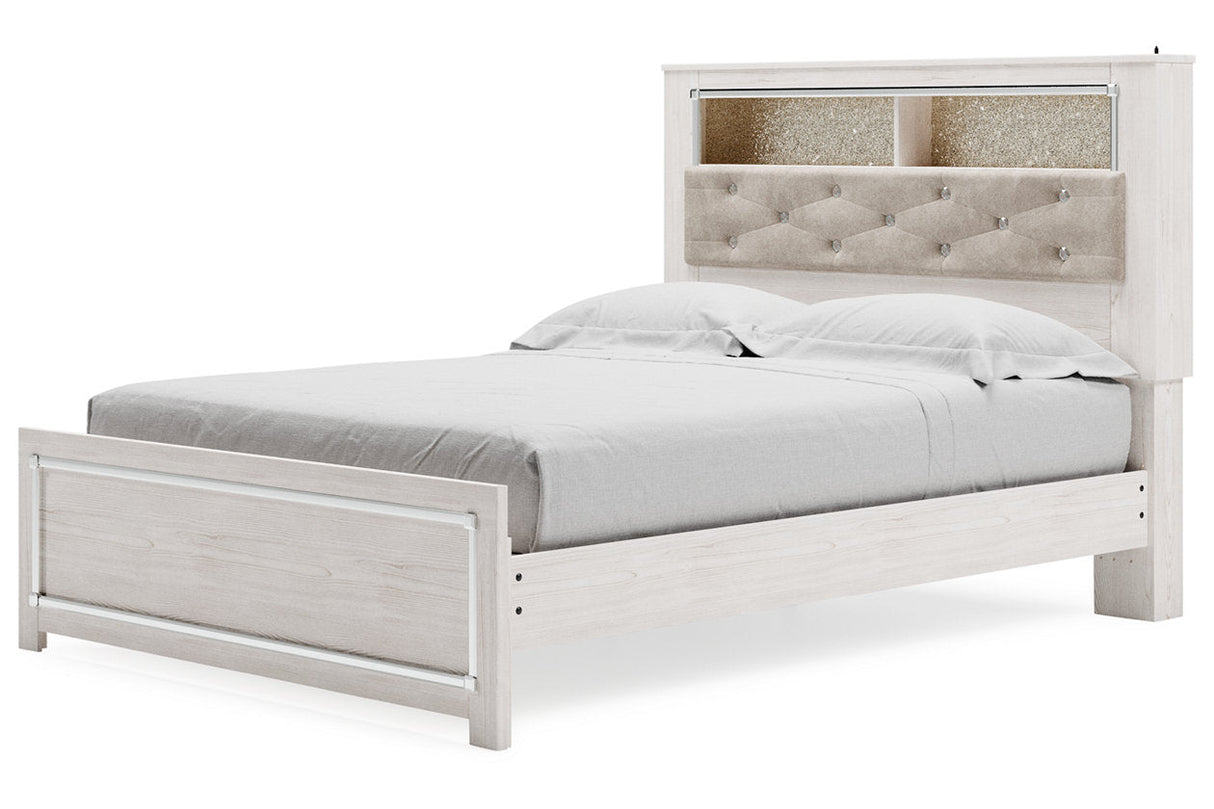 Altyra White Queen Platform Bookcase Bed -  Ashley - Luna Furniture