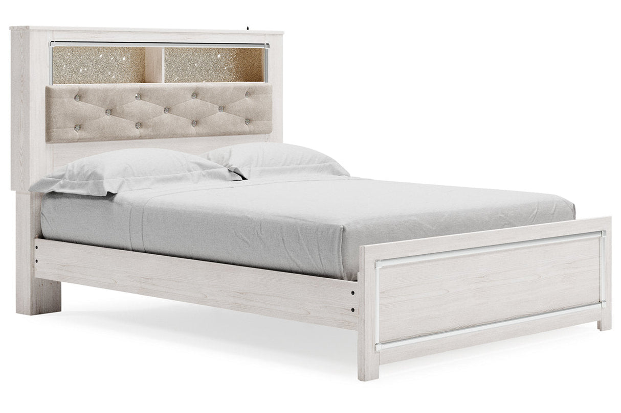 Altyra White Queen Platform Bookcase Bed -  Ashley - Luna Furniture