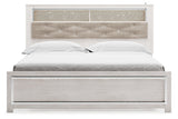 Altyra White King Platform Bookcase Bed -  Ashley - Luna Furniture