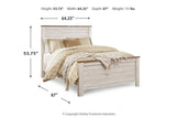 Willowton Whitewash Queen Panel Bed -  Ashley - Luna Furniture