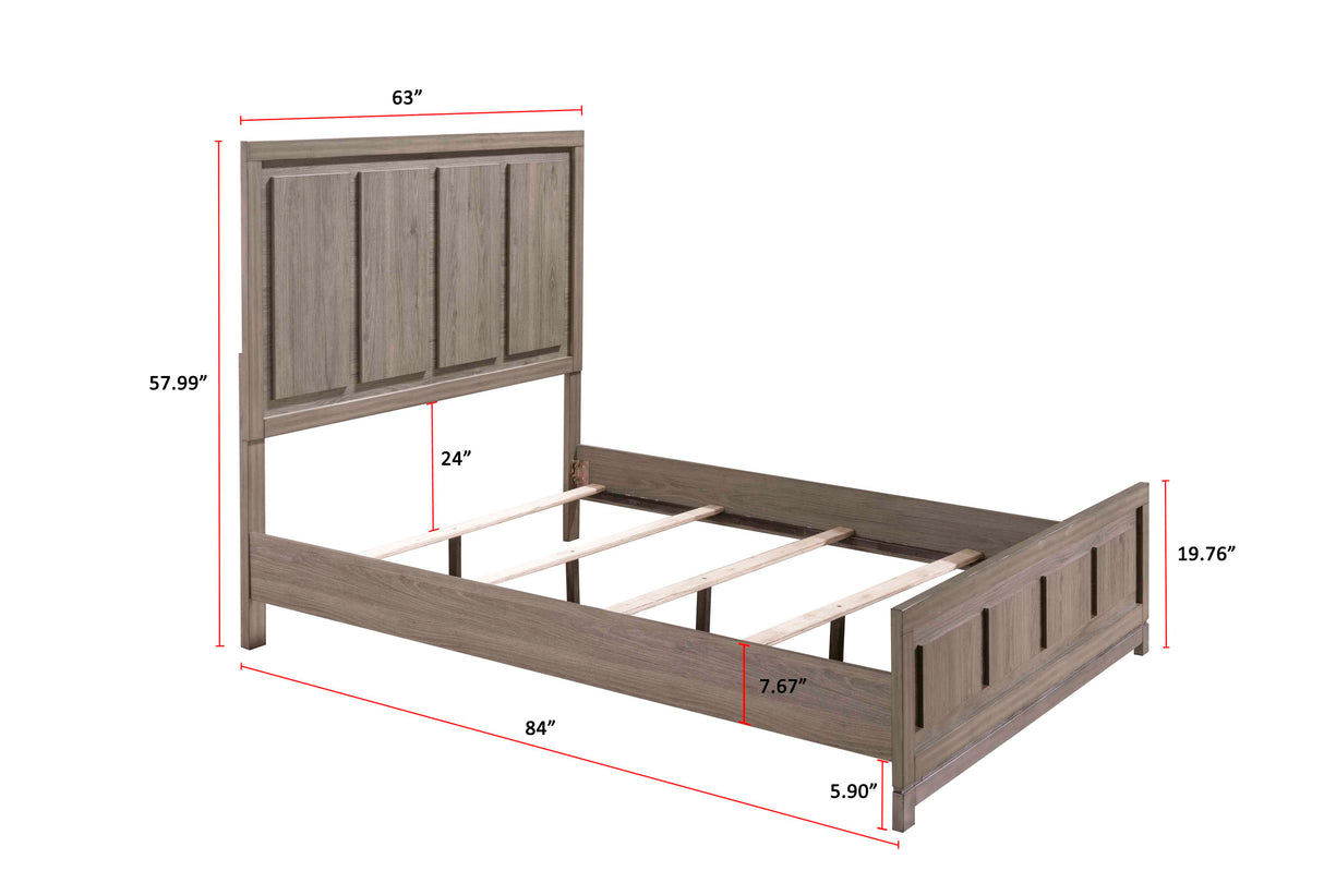 River Brown Queen Panel Bed -  Crown Mark - Luna Furniture