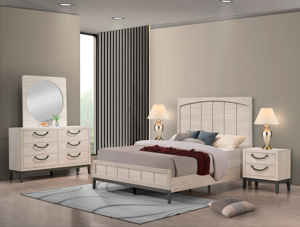 Veda Chalk Panel Bedroom Set -  Crown Mark - Luna Furniture