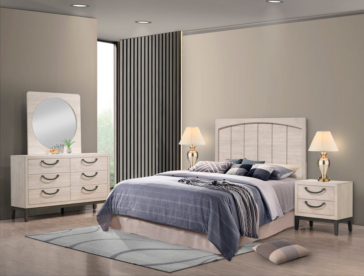 Veda Chalk Panel Bedroom Set -  Crown Mark - Luna Furniture