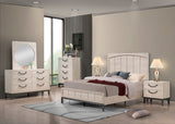 Veda Chalk Panel Bedroom Set -  Crown Mark - Luna Furniture