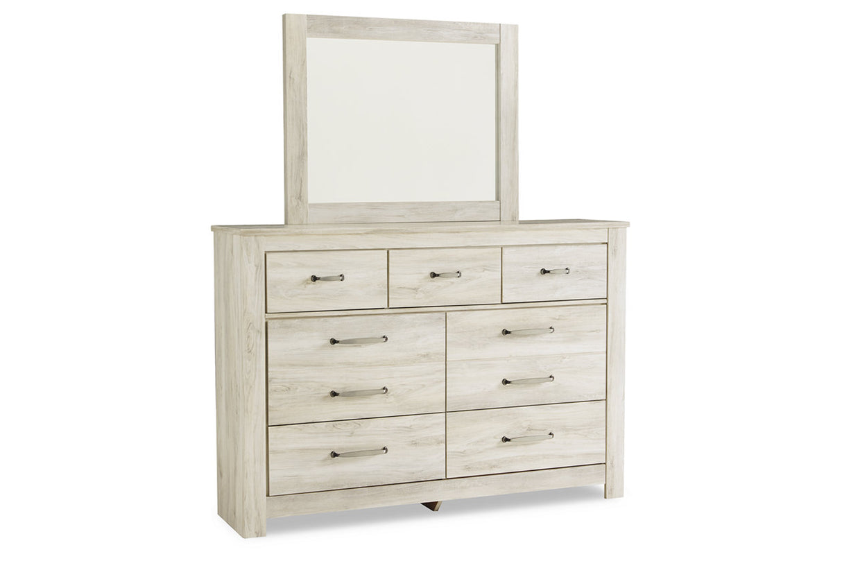 Bellaby Whitewash Dresser and Mirror -  Ashley - Luna Furniture