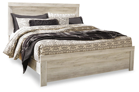 Bellaby Whitewash King Panel Bed -  Ashley - Luna Furniture