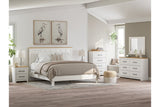 Linnocreek White/Warm Brown King Panel Bed -  Ashley - Luna Furniture