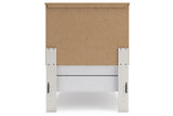 Linnocreek White/Warm Brown Twin Panel Bed from Ashley - Luna Furniture