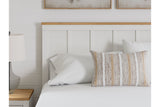 Linnocreek White/Warm Brown Queen Panel Bed from Ashley - Luna Furniture