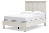 Linnocreek White/Warm Brown Full Panel Bed from Ashley - Luna Furniture