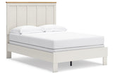 Linnocreek White/Warm Brown Full Panel Bed from Ashley - Luna Furniture