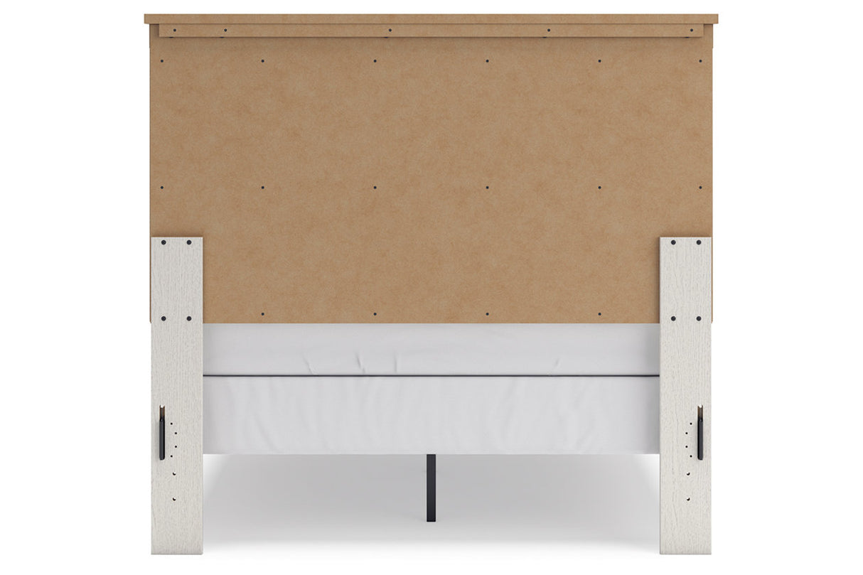 Linnocreek White/Warm Brown Full Panel Bed from Ashley - Luna Furniture