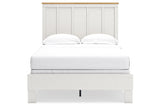 Linnocreek White/Warm Brown Full Panel Bed from Ashley - Luna Furniture