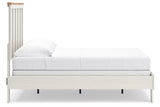 Linnocreek White/Warm Brown Full Panel Bed from Ashley - Luna Furniture