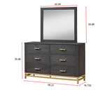 Trevor Brown/Gold Panel Bedroom Set -  Crown Mark - Luna Furniture