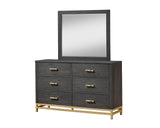 Trevor Brown/Gold Dresser Mirror -  Crown Mark - Luna Furniture