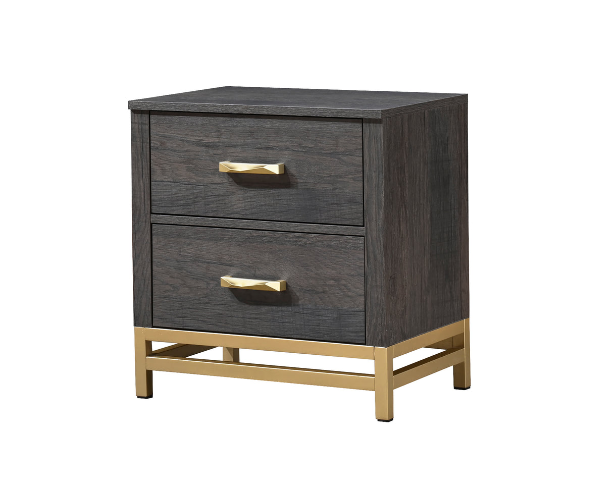 Trevor Brown/Gold Panel Bedroom Set -  Crown Mark - Luna Furniture