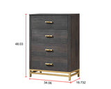 Trevor Brown/Gold Chest -  Crown Mark - Luna Furniture