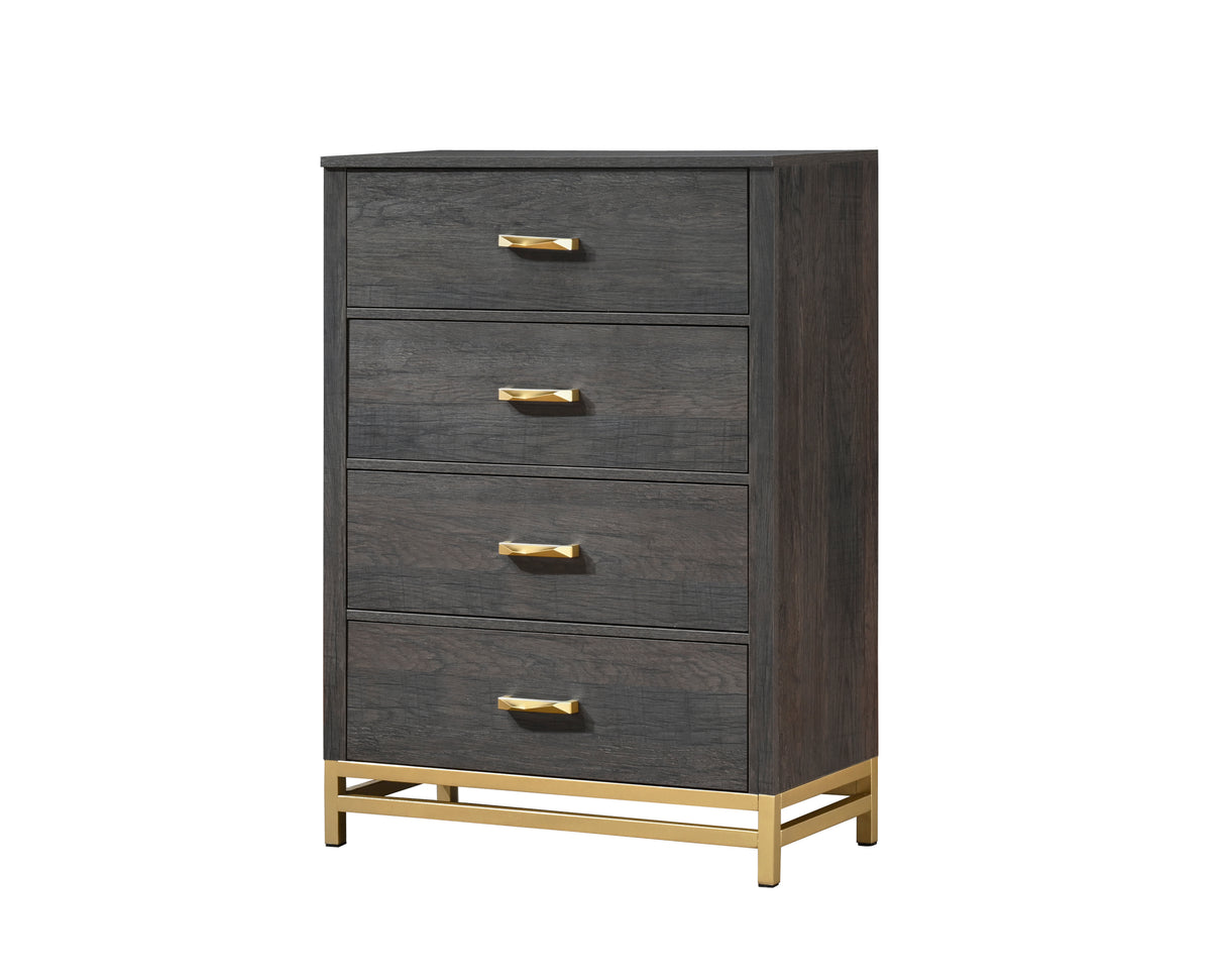 Trevor Brown/Gold Chest -  Crown Mark - Luna Furniture