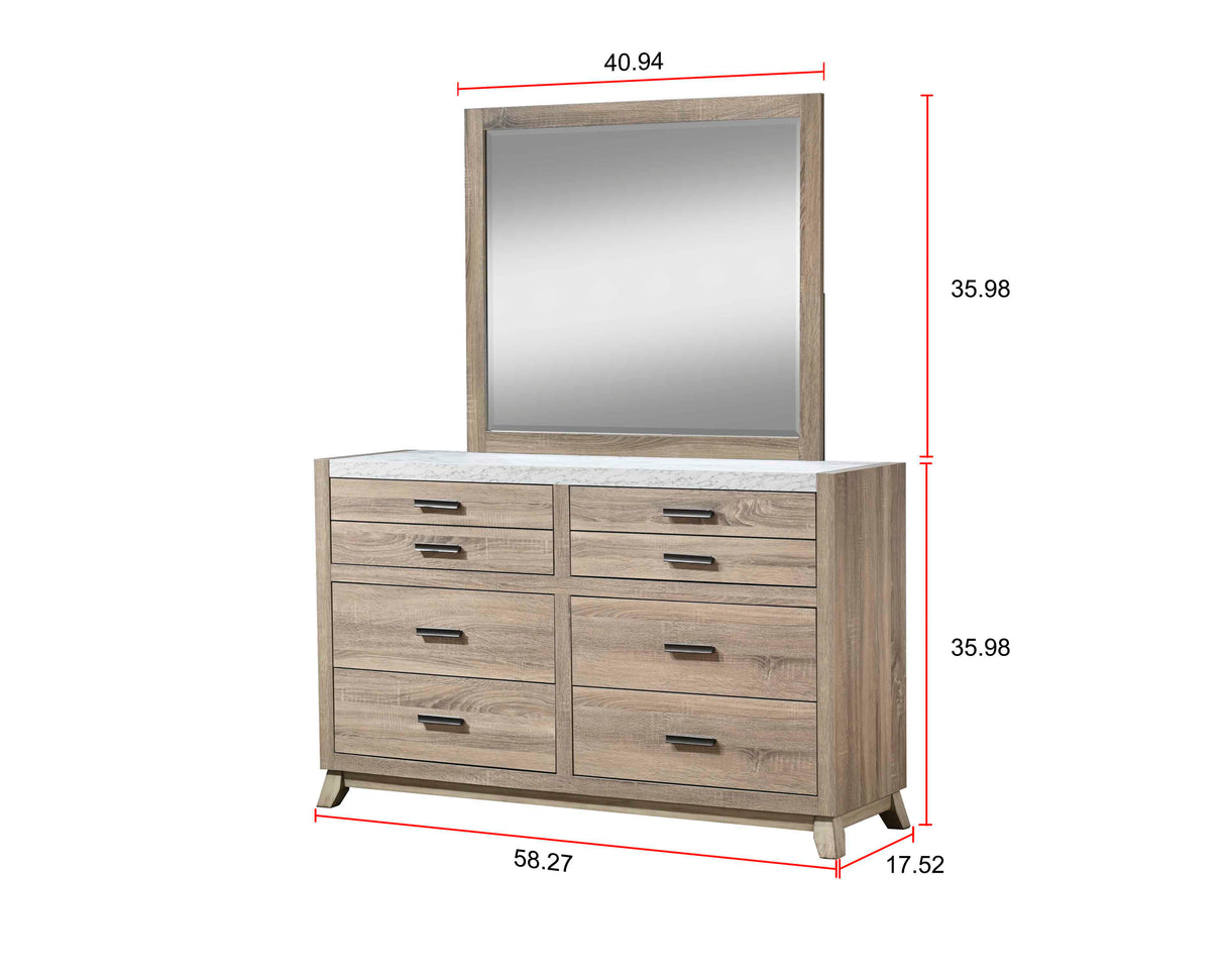 Tilston Natural Panel Bedroom Set -  Crown Mark - Luna Furniture