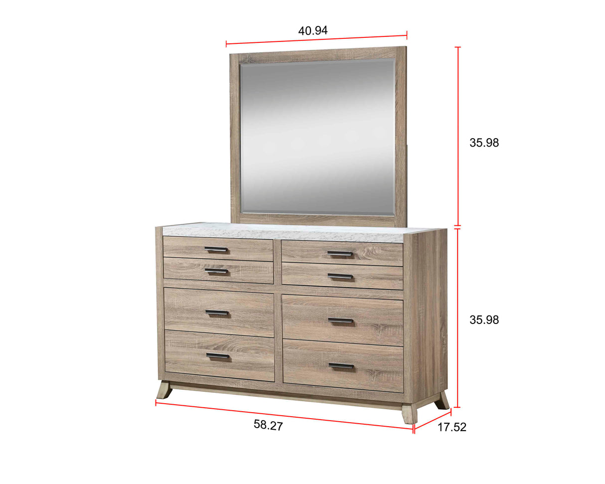 Tilston Natural Dresser Mirror -  Crown Mark - Luna Furniture