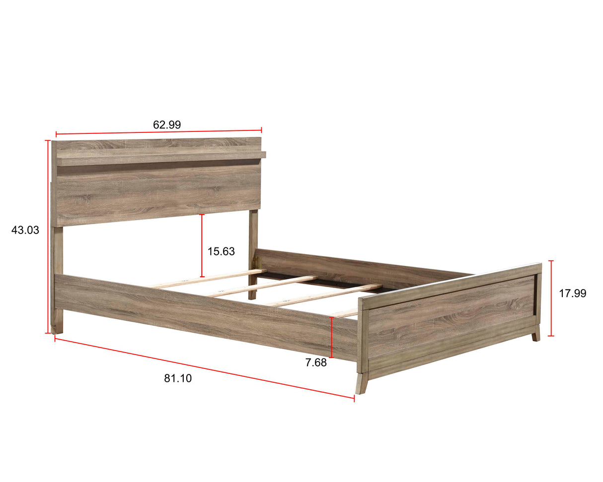 Tilston Natural Panel Bedroom Set -  Crown Mark - Luna Furniture